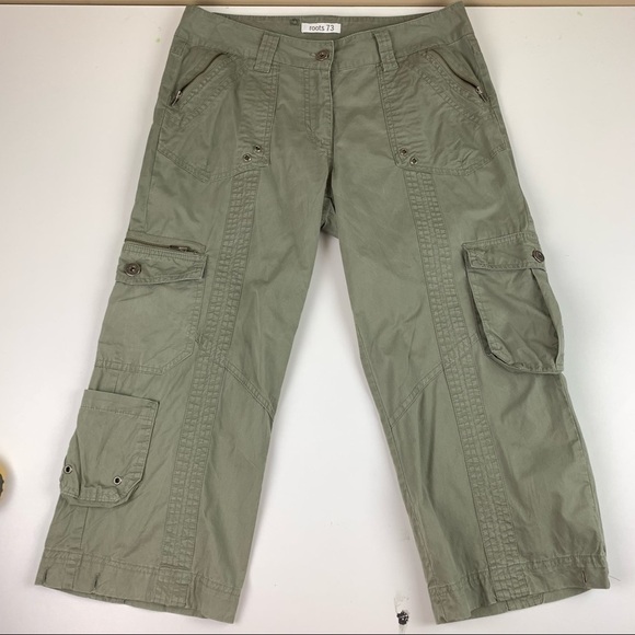 ROOTS 73 Green Cargo Capris size 4 - Picture 3 of 11